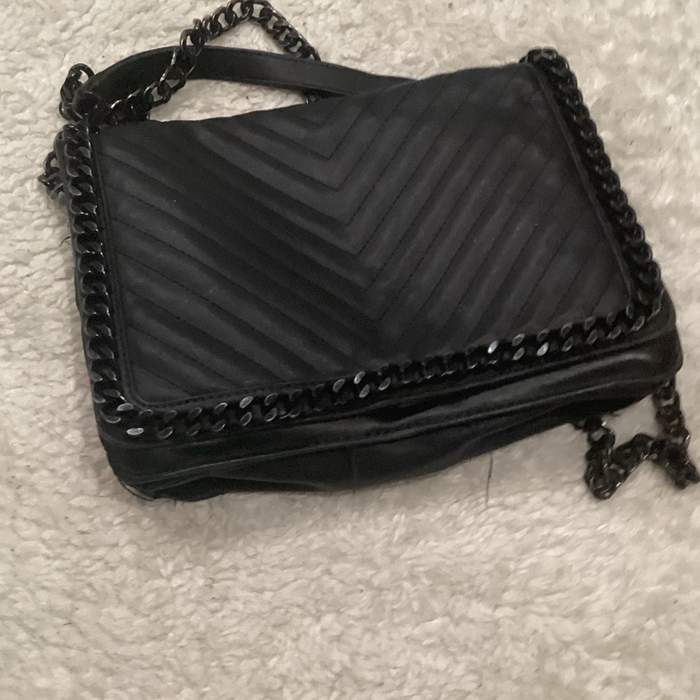 Aldo Black Quilted Chain Strap Crossbody